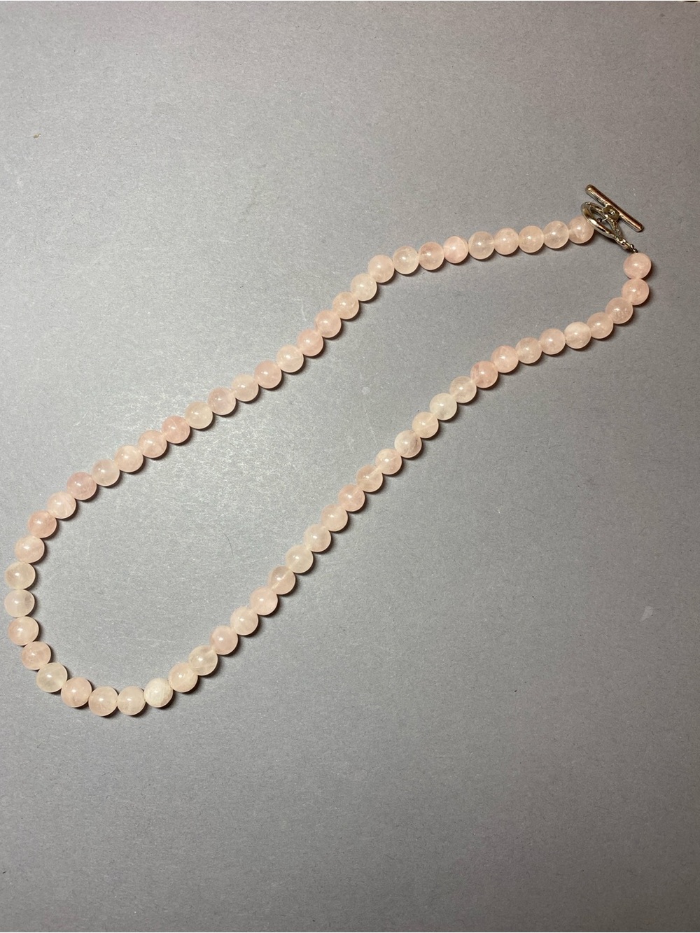 Vintage rose quartz necklace